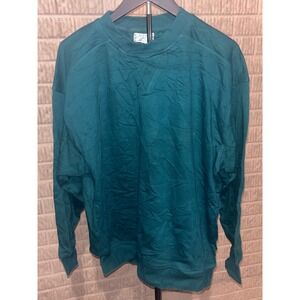 Antartex‎ Green Cotton Crewneck Long Sleeve Sweatshirt